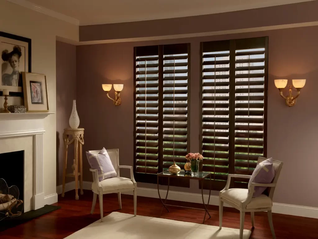 wooden window blinds