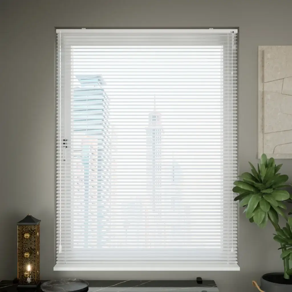 Glossy White venetian blinds