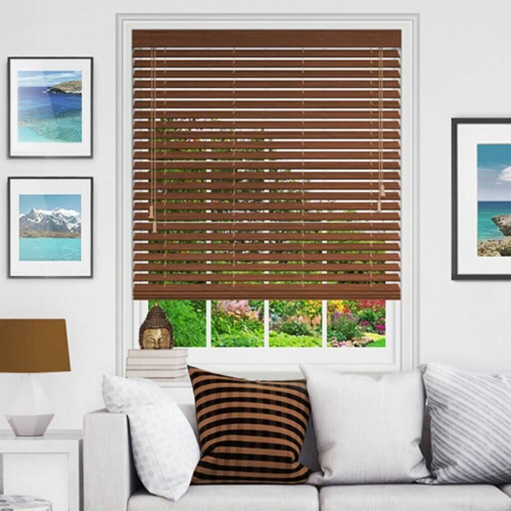 Rustic Oak venetian blinds